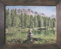 Photograph on canvas in the athorīs frame, 33 x 43 cm